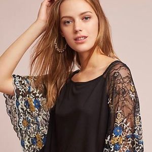 Anthropologie Akemi + Kin Callista Embroidered Top